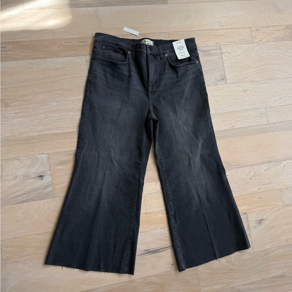 Madewell Charcoal Wide Leg Jeans